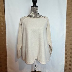 Ocean Drive cream colored, long sleeve top, size large